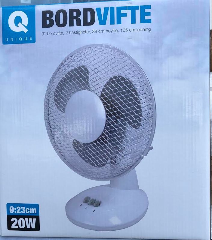 Vifte til Bord Hvit 9