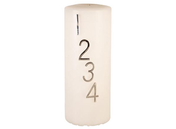 Advent-tall sølv 1-2-3-4 pigg