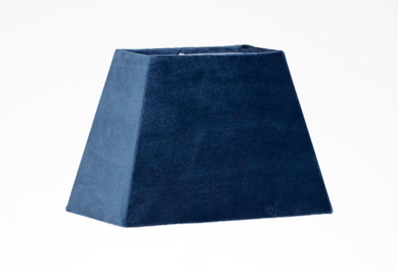 Lampeskjerm Savoy rektangel Blå 20x12 cm