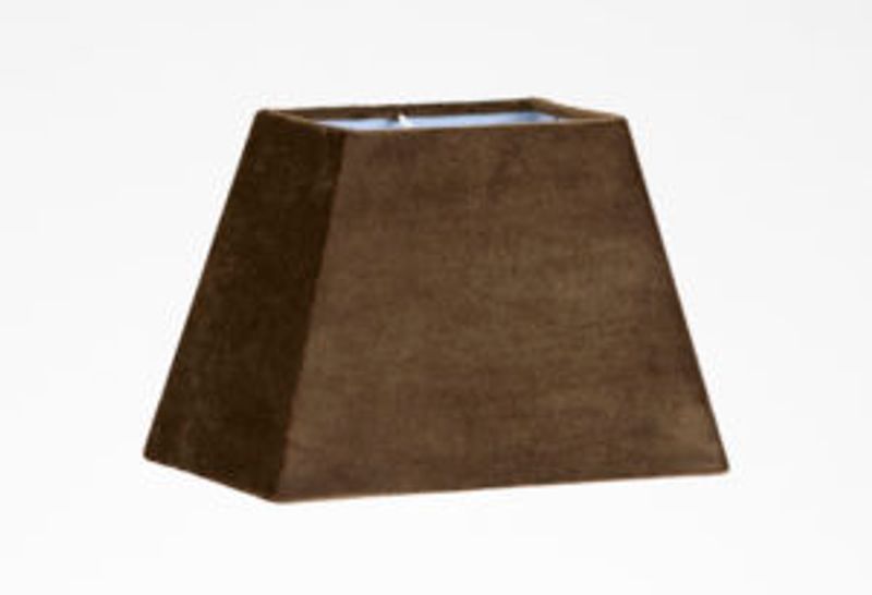 Lampeskjerm Savoy rektangel Brun 20x12 cm