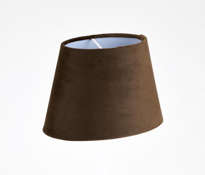 Lampeskjerm Savoy Oval Brun 20 cm