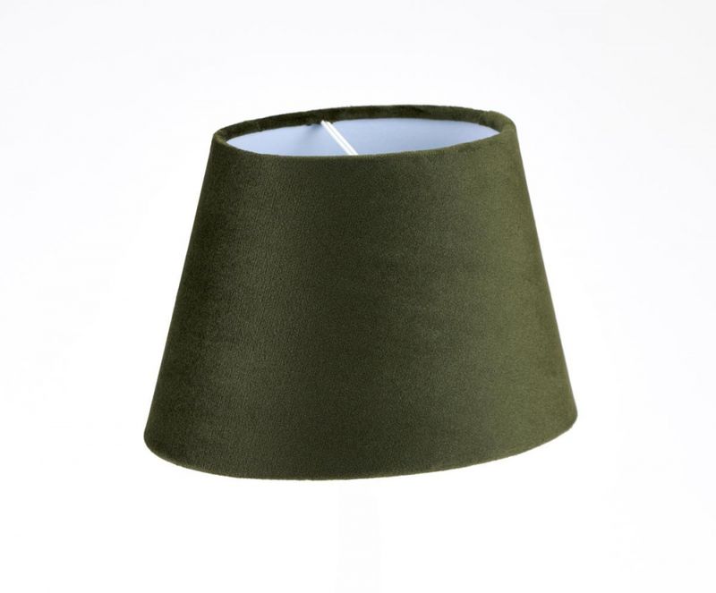 Lampeskjerm Savoy oval Oliven 20 cm