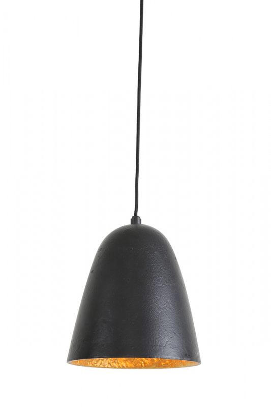 Taklampe Sumeri matt sort /gull 18x20 cm