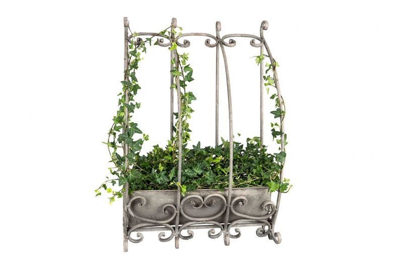 Blomsterpotte til vegg 66x18x43 cm Metall