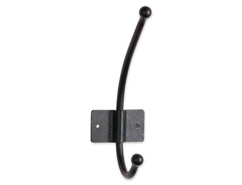 Knagg sort 1 krok 10x25,5 cm