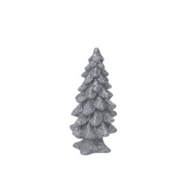 Juletre sølv m/fot 3,5x3,5x7,5 cm