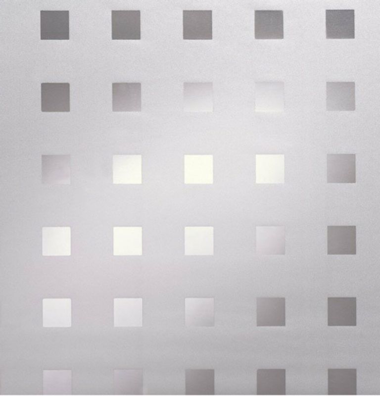 Klebefolie/kontaktpapir delvis transp./hvit Rute 45x200cm