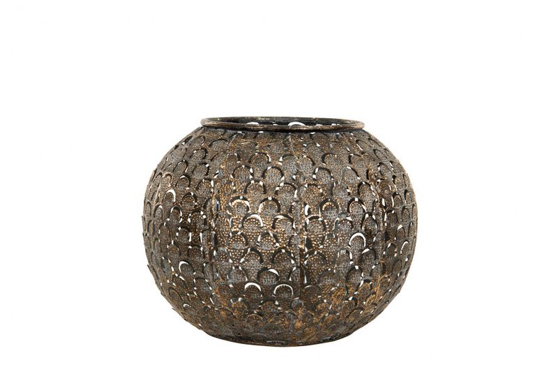 Lyslykt Alma G brun 14,5x12 cm