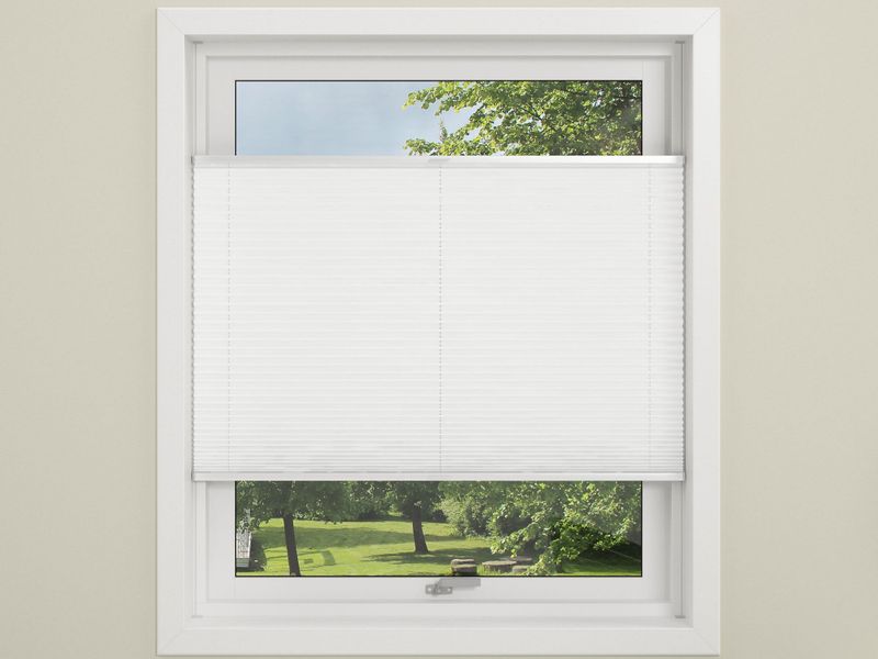 Plissegardin Hvit Flex med grep 80x130