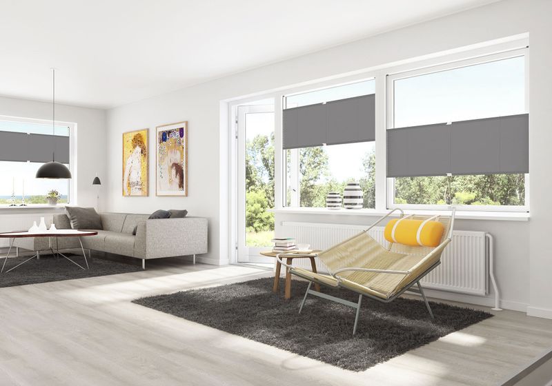 Plissegardin Hvit Flex med grep 90x210