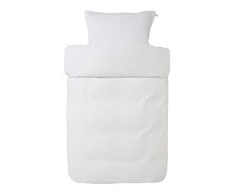 Krepp sett hvit 140x220/50x70 cm
