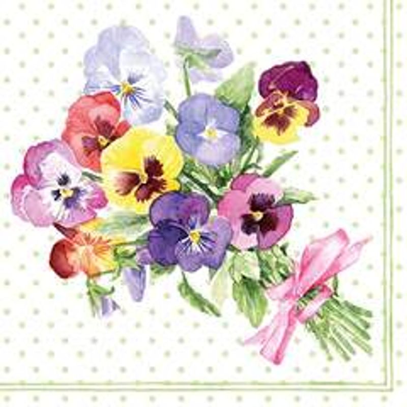 Serviett Kaffe bunch of violet 25x25 cm