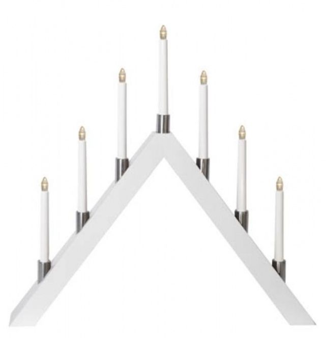 Hovedbilde Adventstake Tall Hvit 7 led ...