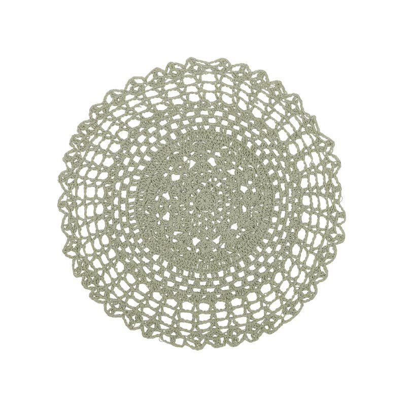 Bordbrikke Britta rund Ø 38 cm Lys grønn