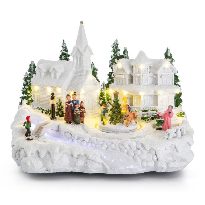 Hovedbilde Kirke nostalgi med ledlys ...