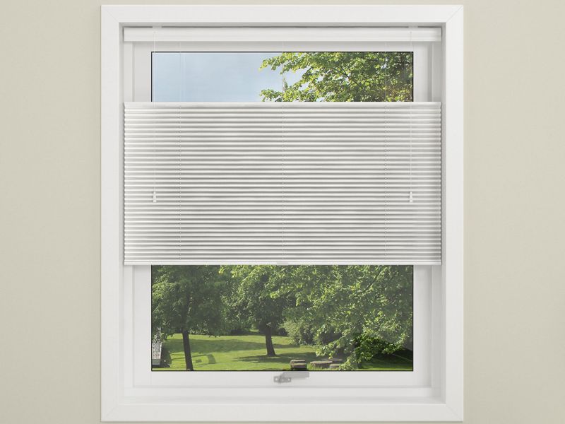 Plissegardin Hvit Touch split 120x160