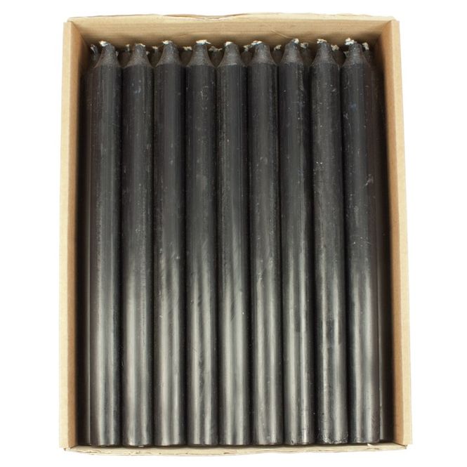 Hovedbilde Kronelys Sort rustik H28 cm