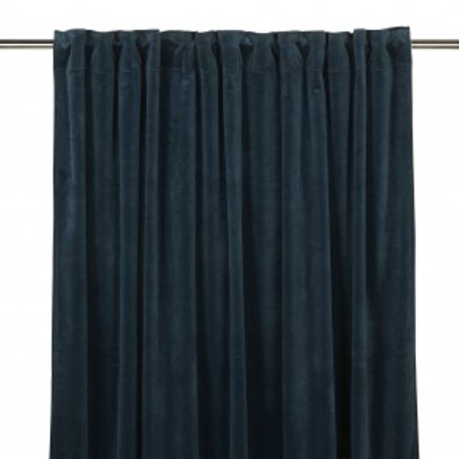 Hovedbilde Fløyelsgardin Velvet petrol ...