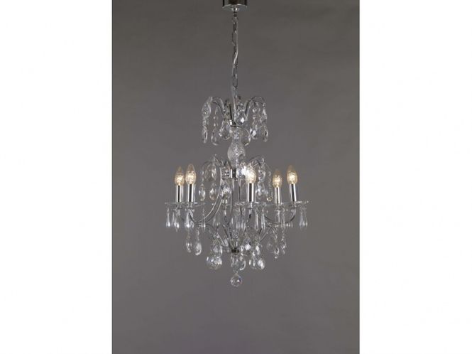 Hovedbilde Lyskrone krom/krystall 5x E14 ...
