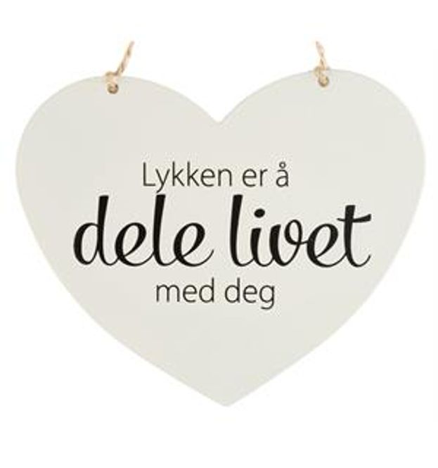 Hovedbilde Metallskilt Hjerte ...