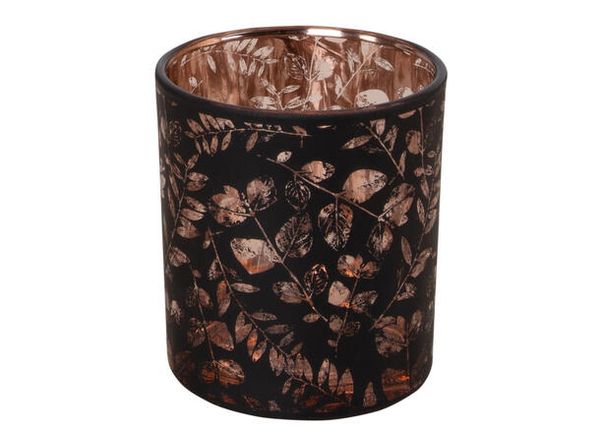 Lysglass matt sort blader 7x8 cm