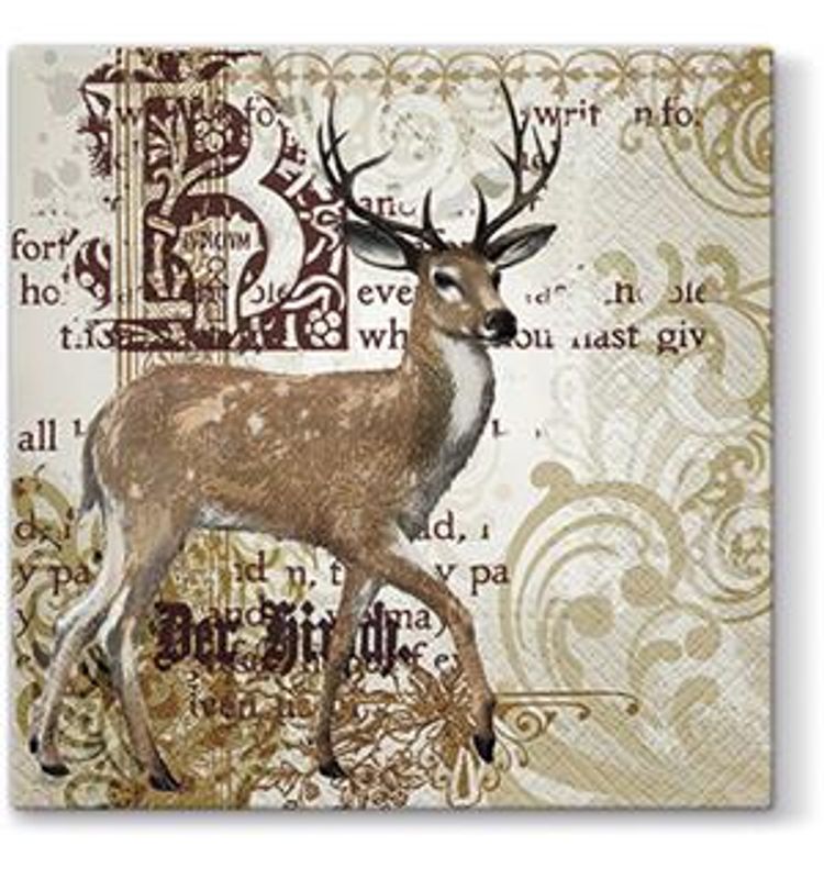 Serviett Lunsj Majestic deer 33x33 cm