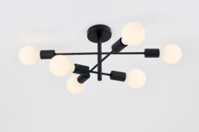 Hovedbilde Plafond Cross Sort 6 lys D 55 ...