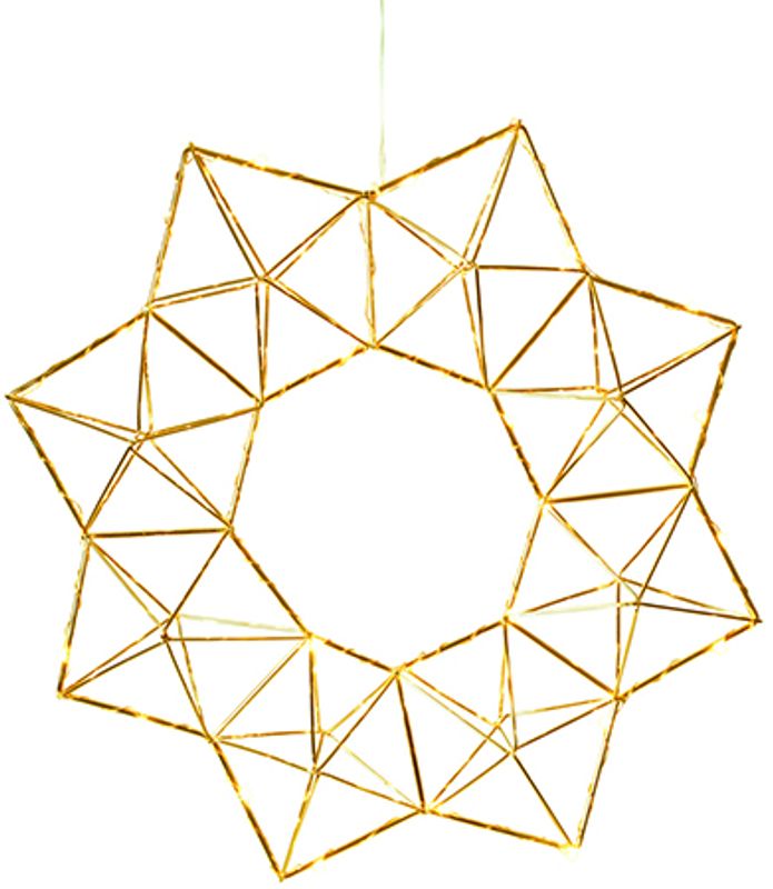 Adventstjerne Edge metall 30 lys messing Ø40 cm 