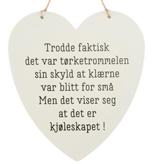Hovedbilde Metallskilt Hjerte ...