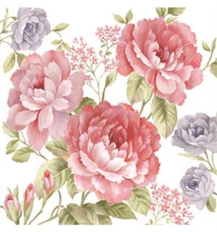 Serviett lunsj Rose 33x33 cm