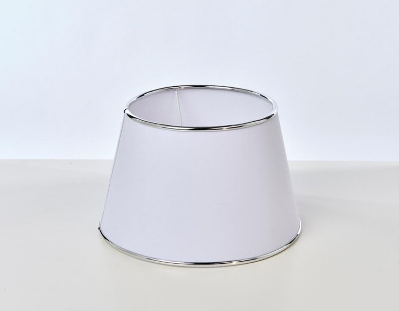 Lampeskjerm Laila hvit/krom 35 cm