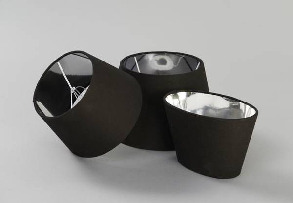 Lampeskjerm Elita sort/sølc 30 cm