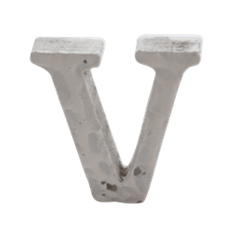 Trebokstav V hvit 6cm