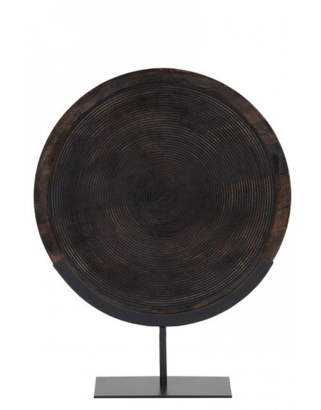 Ornament på stativ Wood brown matted black