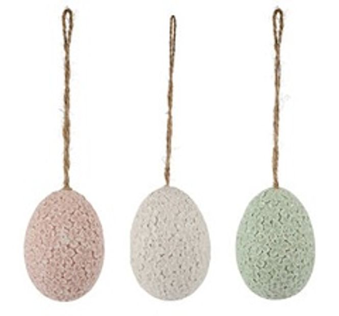 Hovedbilde Egg 6cm m/blomstermønster ...