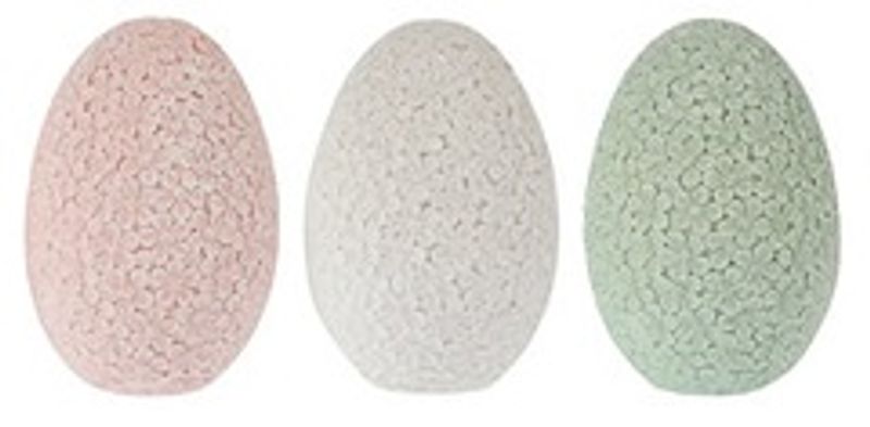 Egg 9cm m/blomstermønster rosa