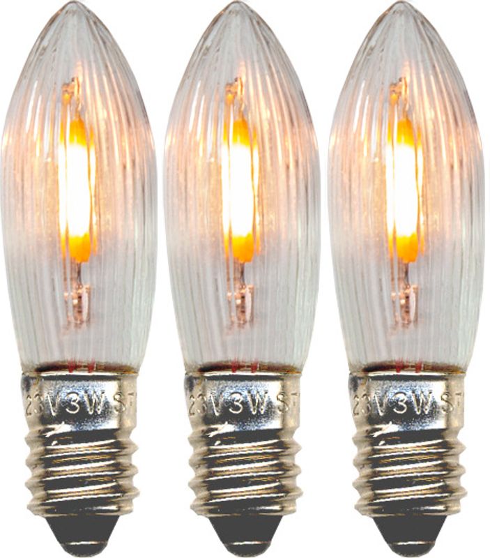 Pære Universal LED E10 23-55V 0,2W 5,5lm 2100K klar 3pk