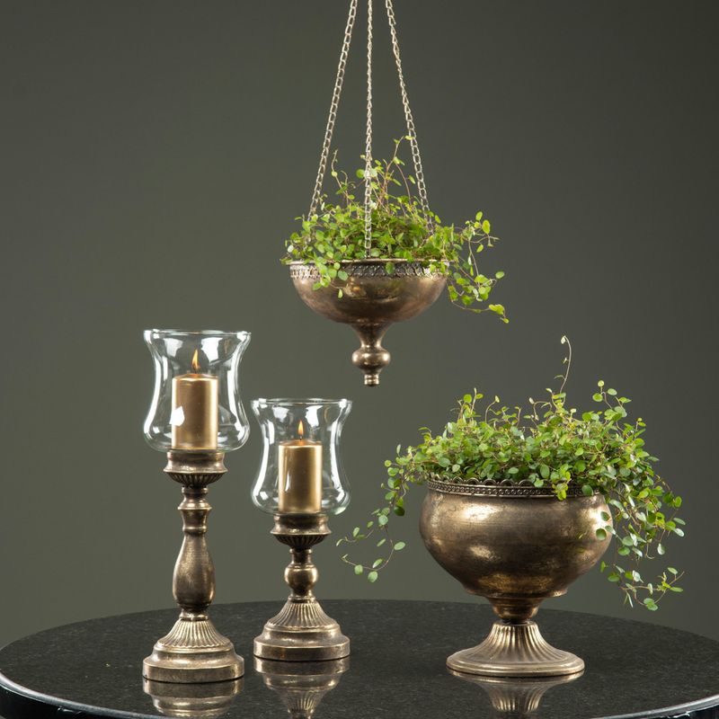 Blomsterpotte pokal G brun 23x25 cm