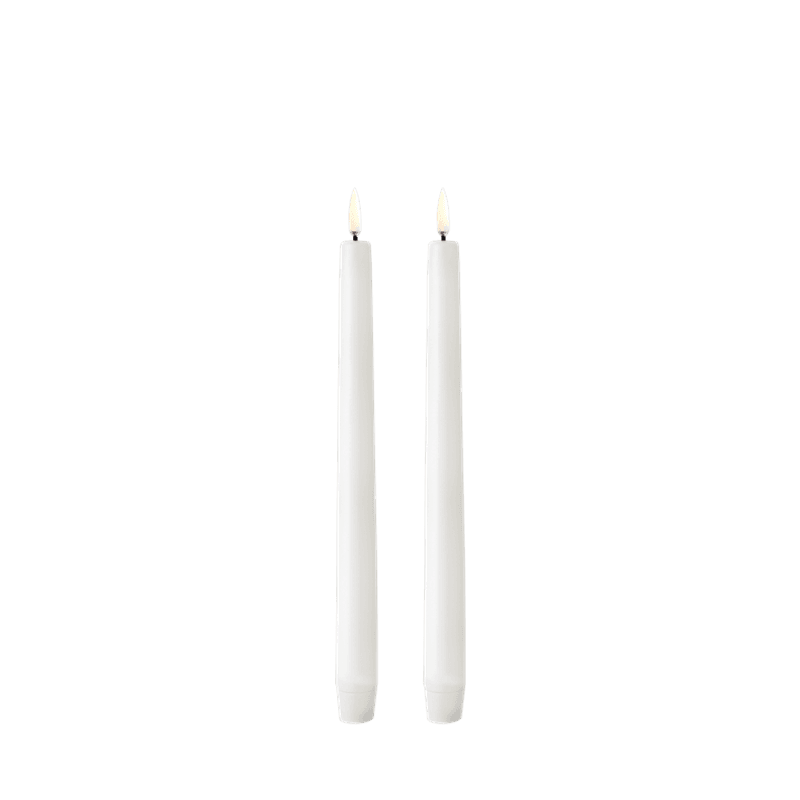 Led lys Krone lys, Uyuni  Smooth ivory 2 pk 2,3x25 cm. 4 x AA ba