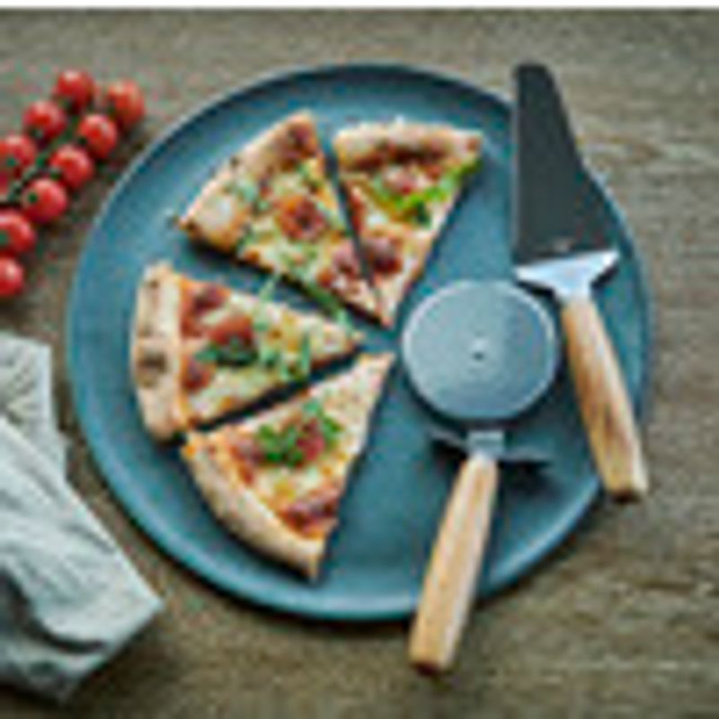  Pizzabestikk Natur 20,5x31x3cm Rustfritt stål, tre