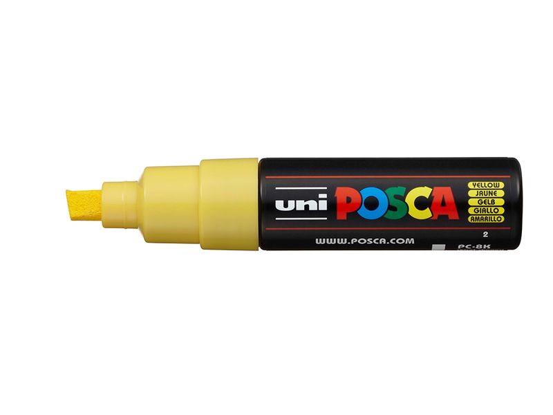 Uni POSCA PC-8K  Chisel 8mm  2 Yellow