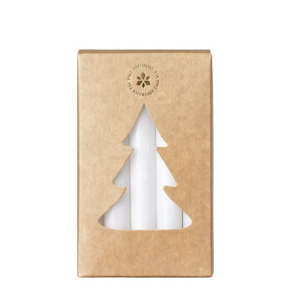 Juletrelys parafin hvit 10,2 cm