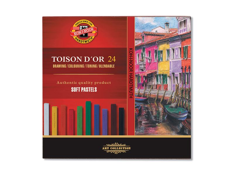 Koh-i-Noor Soft Pastell Firkantet 8584  Sett 24 ass