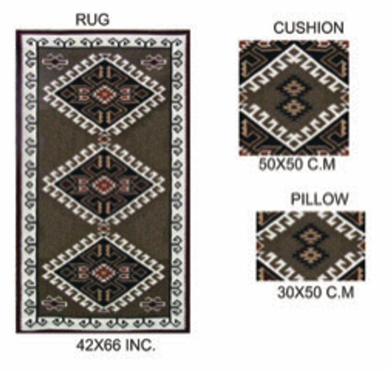 Gulvløper Kelim sort 70x115 cm