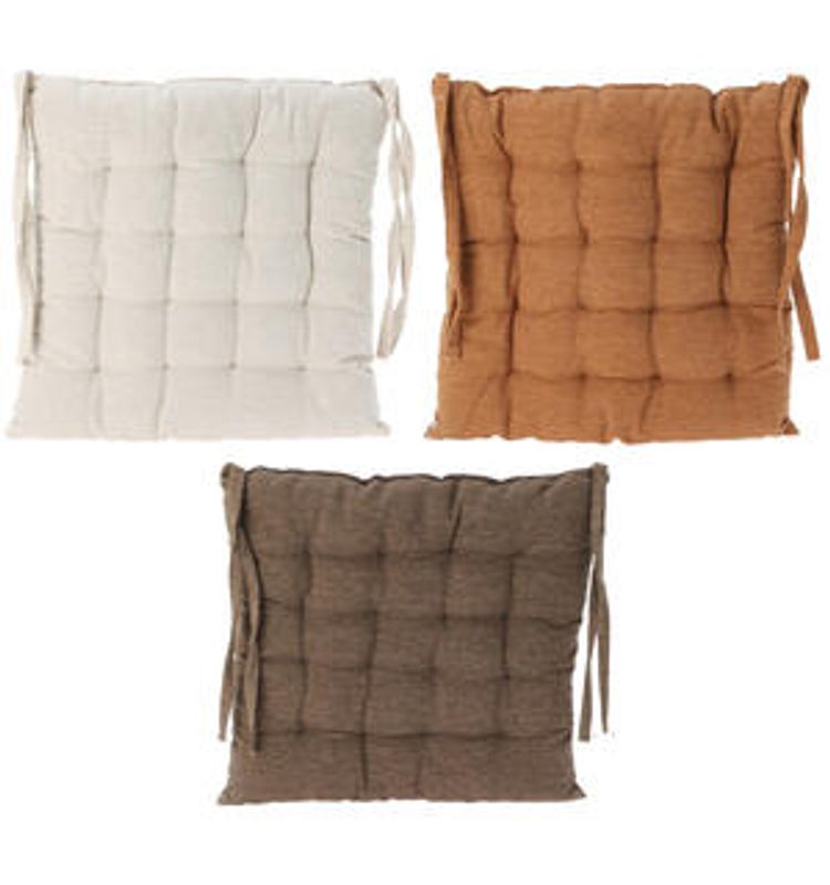 Stolpute 39x39cm krem,brun,rust 3ass Bomull 