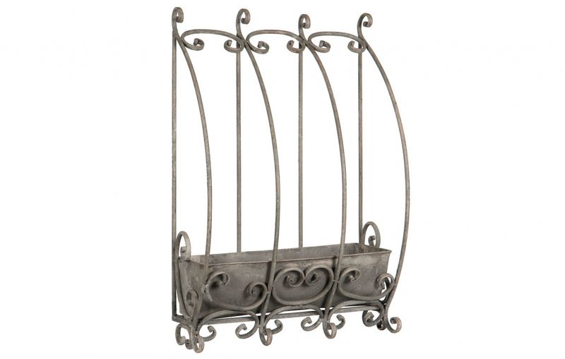 Blomsterpotte til vegg 66x18x43 cm Metall