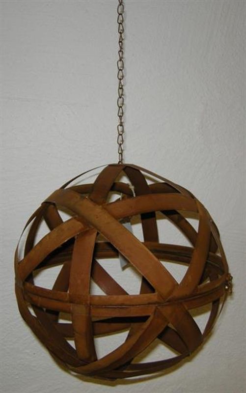 Lykt rund rust metall Ø 30 cm