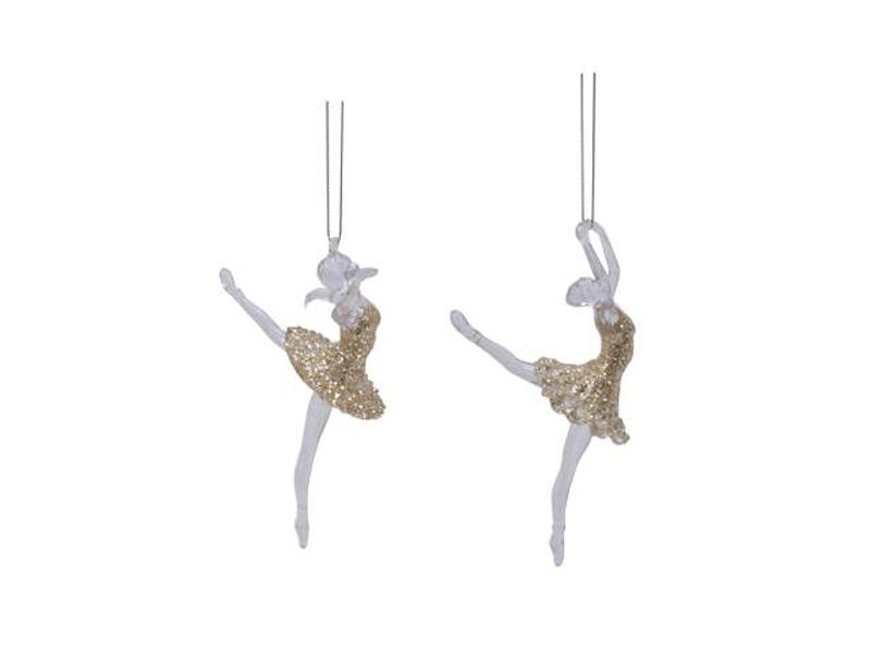 Ballerina Gull Juleheng 14 cm Armer opp