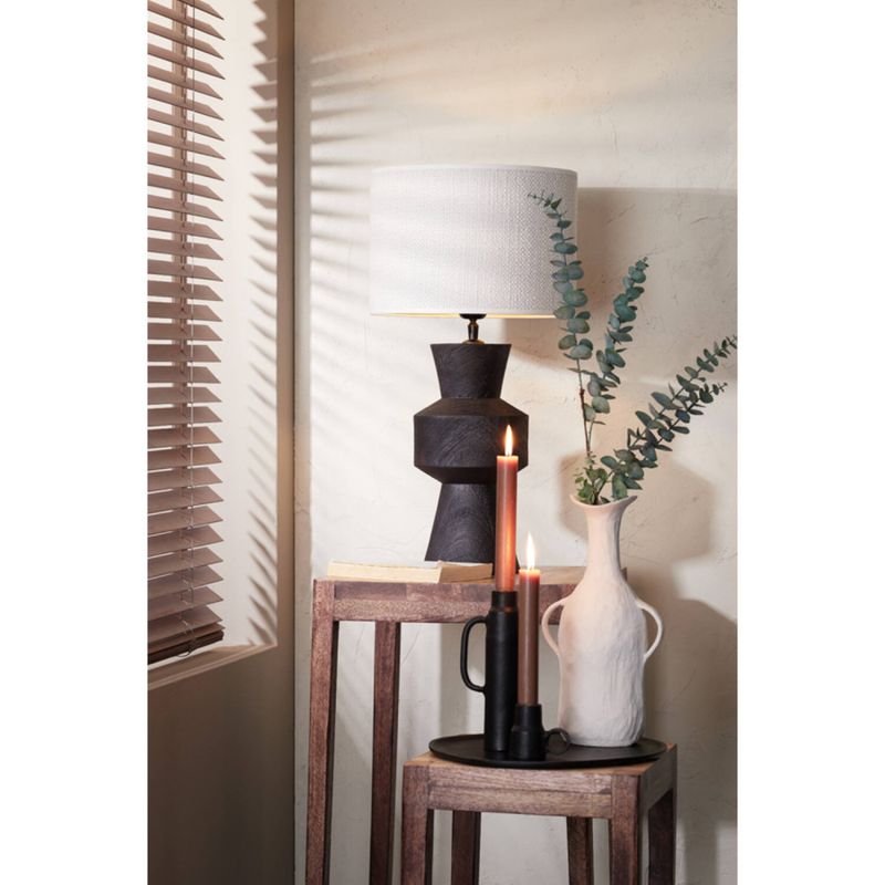 Bordlampe Ø17x44 cm GREGOR wood matt black