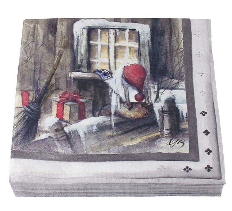 Gammelnissen, Servietter, Nisse titter inn
